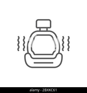 Car Seat Heating vector icon symbol isolated on white background Stock Vector
