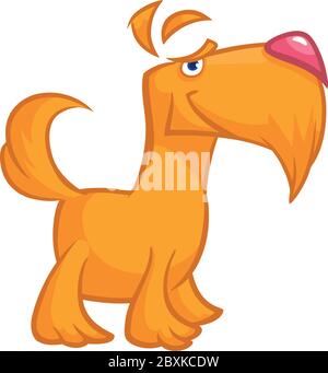 Cute cartoon white scottish terrier. Vector white  Scottie dog Stock Vector