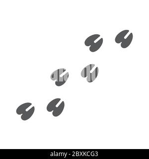 Camel footprint vector icon symbol isolated on white background Stock Vector