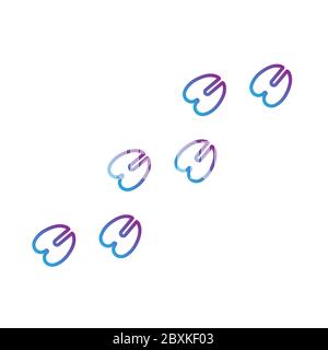 Camel footprint vector icon symbol isolated on white background Stock Vector