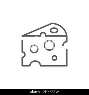 Cheese vector icon symbol food isolated on white background Stock Vector
