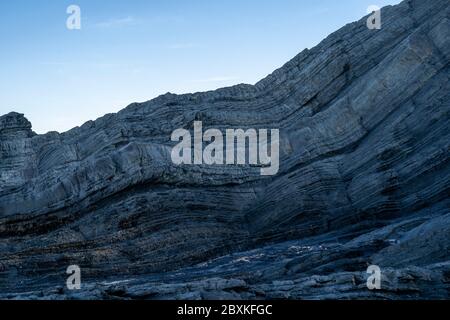 Amazing wavy formation of rock background texture. Geology the earth science. the study of stones Stock Photo