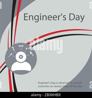 Engineer's Day is observed in several countries on various dates of the year. Stock Vector