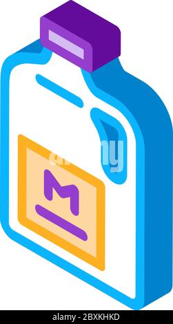 canister milk isometric icon vector illustration Stock Vector