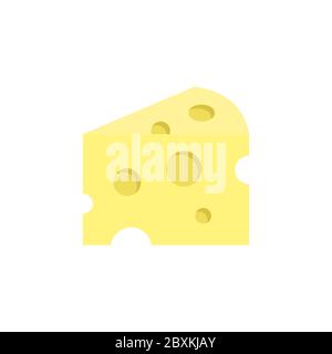 Cheese vector icon symbol food isolated on white background Stock Vector