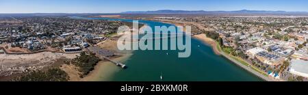 Port Augusta South Australia September 13th 2019 : Aerial panoramic view of Port Augusta in South Australia Stock Photo