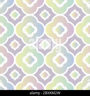 geometric seamless vector pattern in pastel ombre Stock Vector