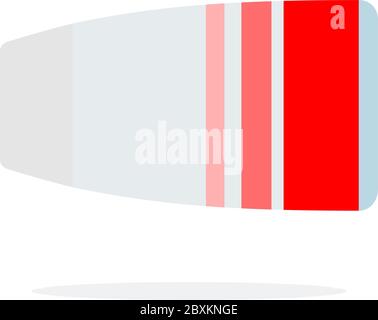 Aircraft turbine side view vector flat material design isolated object on white background. Stock Vector
