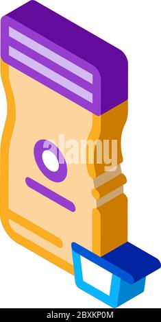 store cream isometric icon vector illustration Stock Vector