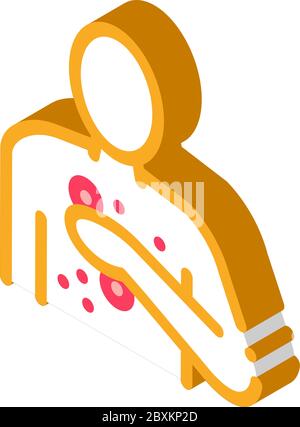 skin rash disease isometric icon vector illustration Stock Vector Image ...
