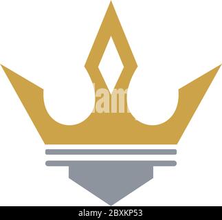 Crown Concept Logo Icon Design Template Stock Vector