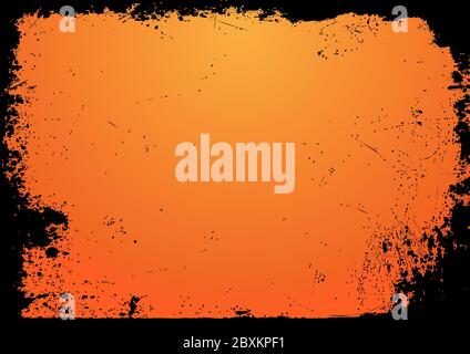 The horizontal blank gradient orange Halloween background with black ...