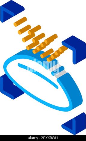 lens action isometric icon vector illustration Stock Vector