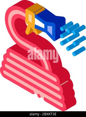 rolled hose for irrigation isometric icon vector illustration Stock Vector