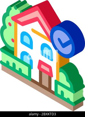 ecologically clean territory isometric icon vector illustration Stock Vector