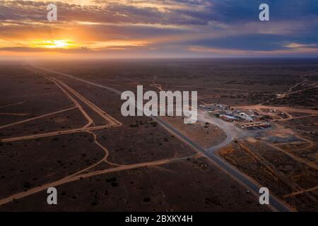 Cocklebiddy Western Australia September 15th 2019 : Cocklebiddy roadhouse, a typical motel on the Eyre highway in the middle of the Nullarbor Plain Stock Photo