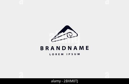 Mountain and Paper simple logo vector design  Stock Vector