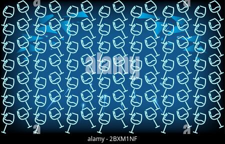 digital textile design of glass art Stock Vector