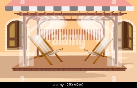 mock up illustration of two chairs in a meeting room Stock Vector