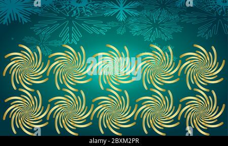 digital textile design of gold ornamental art Stock Vector