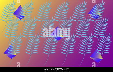 digital textile design of leaves Stock Vector