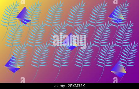 digital textile design of leaves Stock Vector