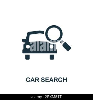 Car Search icon. Simple element from carsharing collection. Creative Car Search icon for web design, templates, infographics and more Stock Vector