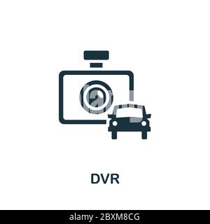 Dvr icon. Simple element from carsharing collection. Creative Dvr icon for web design, templates, infographics and more Stock Vector