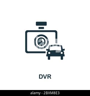 Dvr icon. Simple element from carsharing collection. Creative Dvr icon for web design, templates, infographics and more Stock Vector