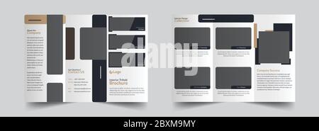 Real Estate/Furniture Store Trifold Brochure template Stock Vector