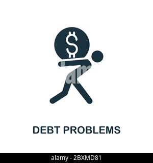 Debt Problems icon. Simple element from business organization ...