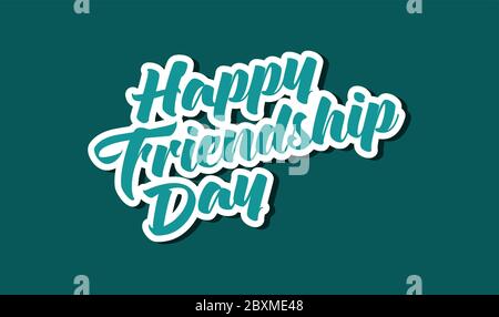 Happy Friendship Day greeting card. For poster, flyer, banner for website template, cards, posters, logo. Vector illustration. Stock Vector