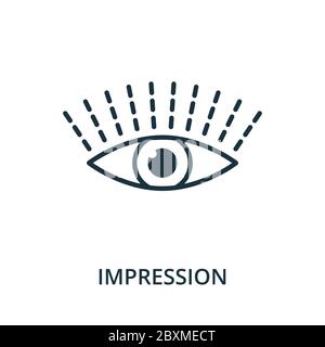 Impression icon from reputation management collection. Simple line element Impression symbol for templates, web design and infographics Stock Vector