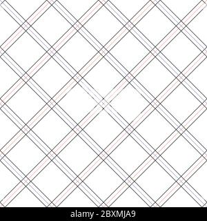 minimal diagonal plaid seamless vector pattern Stock Vector