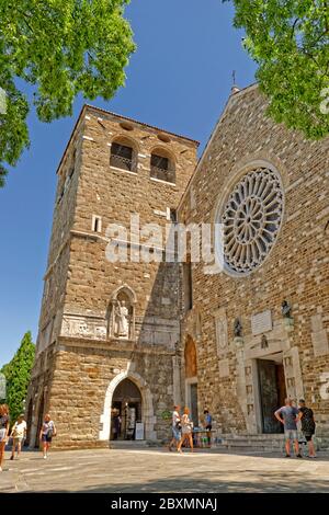 14th-century Cathedral of St. Justus, the main church in Trieste, Province of Trieste, Italy. Stock Photo