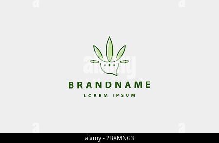 cannabis chat talk logo vector icon illustration Stock Vector