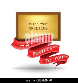 Happy birthday greeting card. Vector illustration can use for printing and web banner. Stock Vector