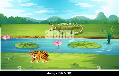 digital art of nature Stock Vector