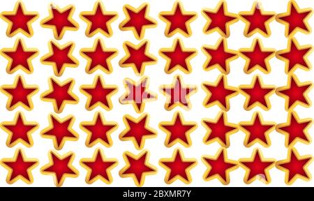 digital textile design on various stars Stock Vector