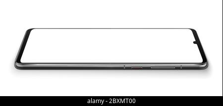 Smartphone mockup for easy place demo on mobile screen. Vector illustration object for technology communication and applications. Stock Vector