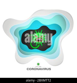 Coronavirus character vector illustration for disease covid-19 infection medical. Stock Vector