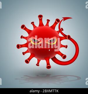 Coronavirus character vector illustration for disease covid-19 infection medical. Stock Vector