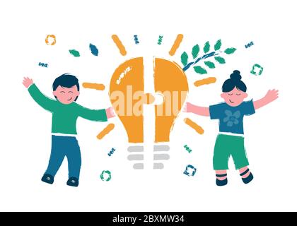 Idea concept Vector illustration in flat style Stock Vector