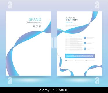 Template cover modern style for business cover report and book. Stock Vector