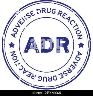 ADR ( Adverse Drug Reaction) grunge rubber stamp on white background ...