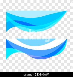 Wavy design element. Decor for brochure, banner, flyer. Fluid, color wave, curve line. Vector illustration Stock Vector