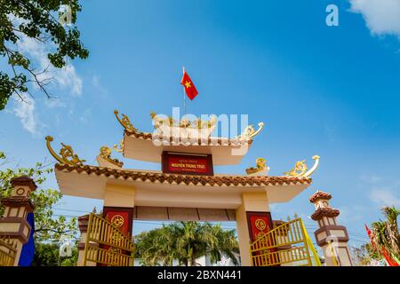 Phu Quoc, Vietnam - 29 January 2020 Nguyen Trung Truc monument  in Ganh Dau cape Stock Photo