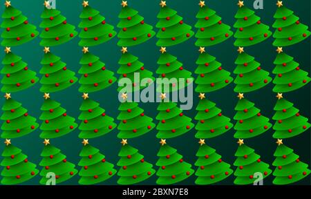 digital textile design of Christmas tree on abstract background Stock Vector