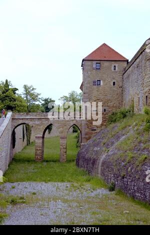 Fortress with bridge and tower Hohenasperg Stock Photo