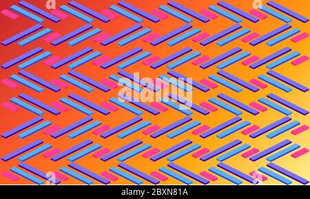 digital textile design of various bars on abstract background Stock Vector